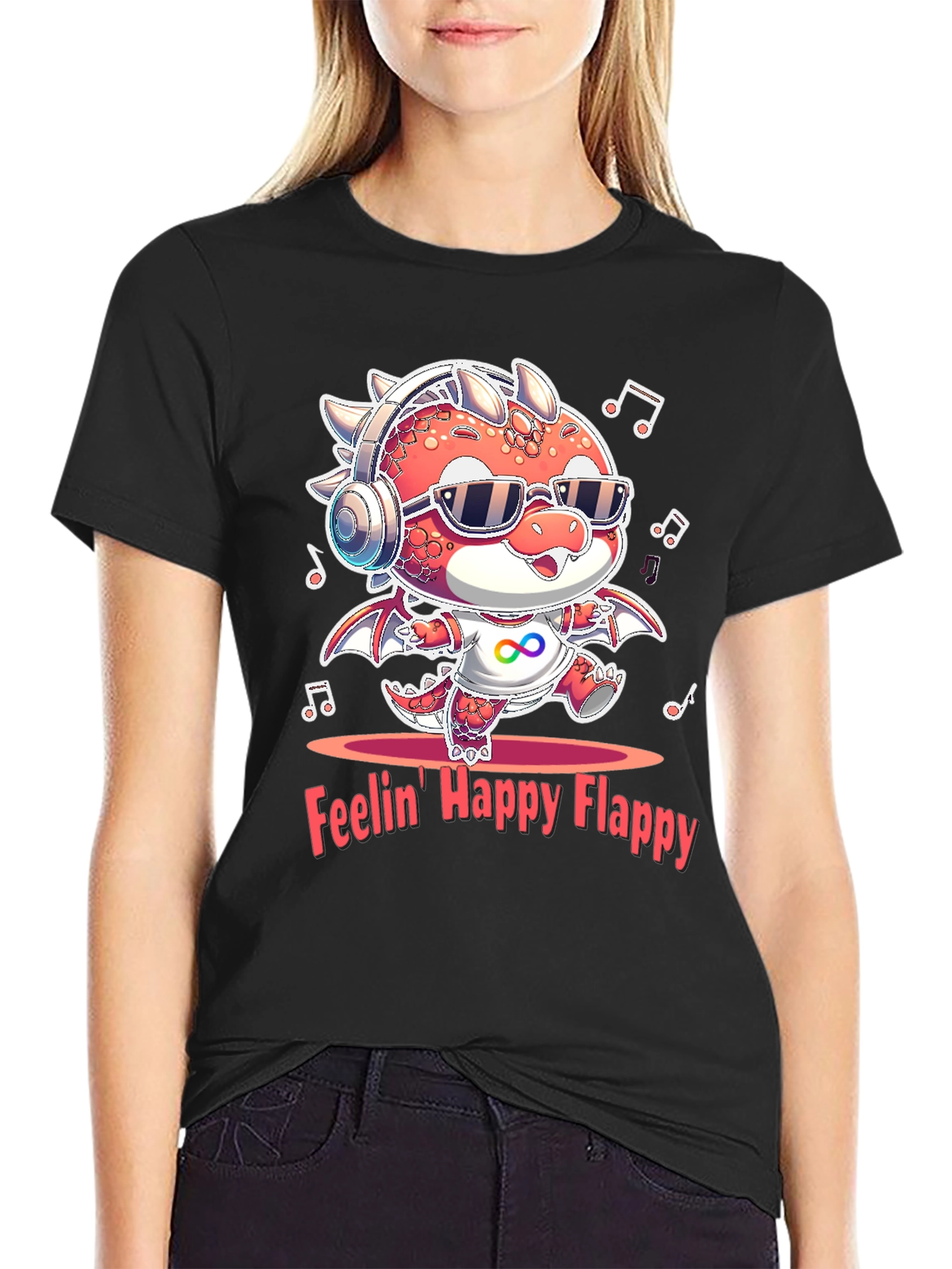 Feelin Happy Flappy Autism Awareness Dragon T-Shirt