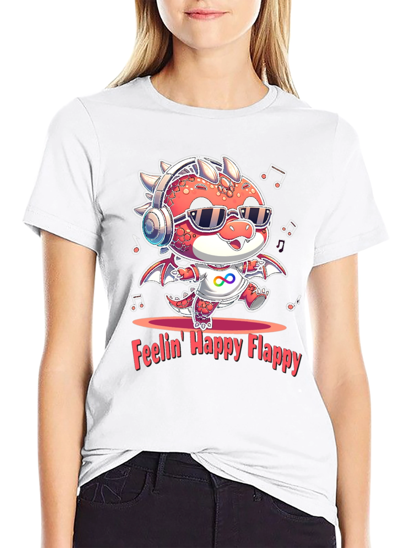 Feelin Happy Flappy Autism Awareness Dragon T-Shirt