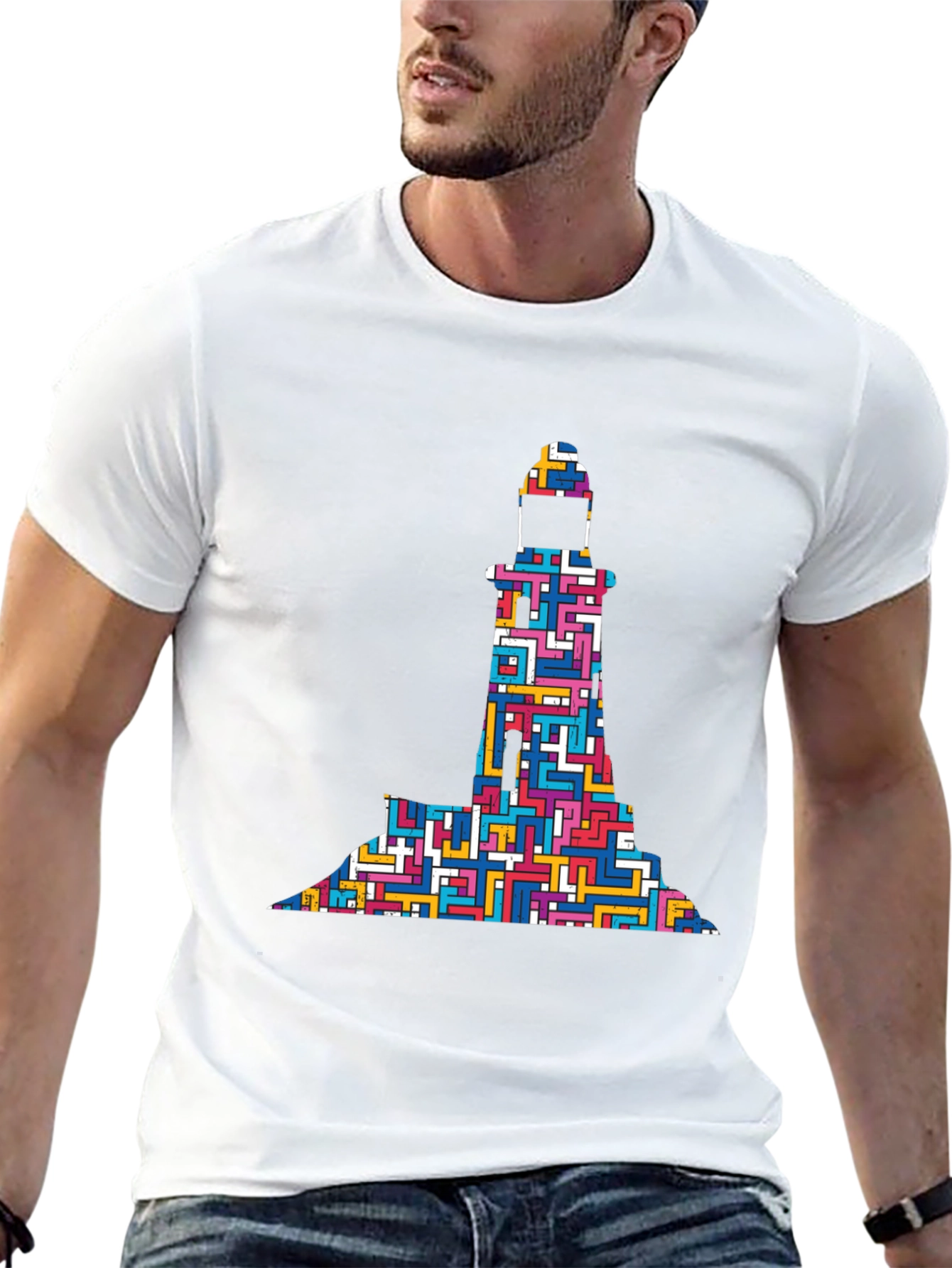 Maze Lighthouse Graphic Tee