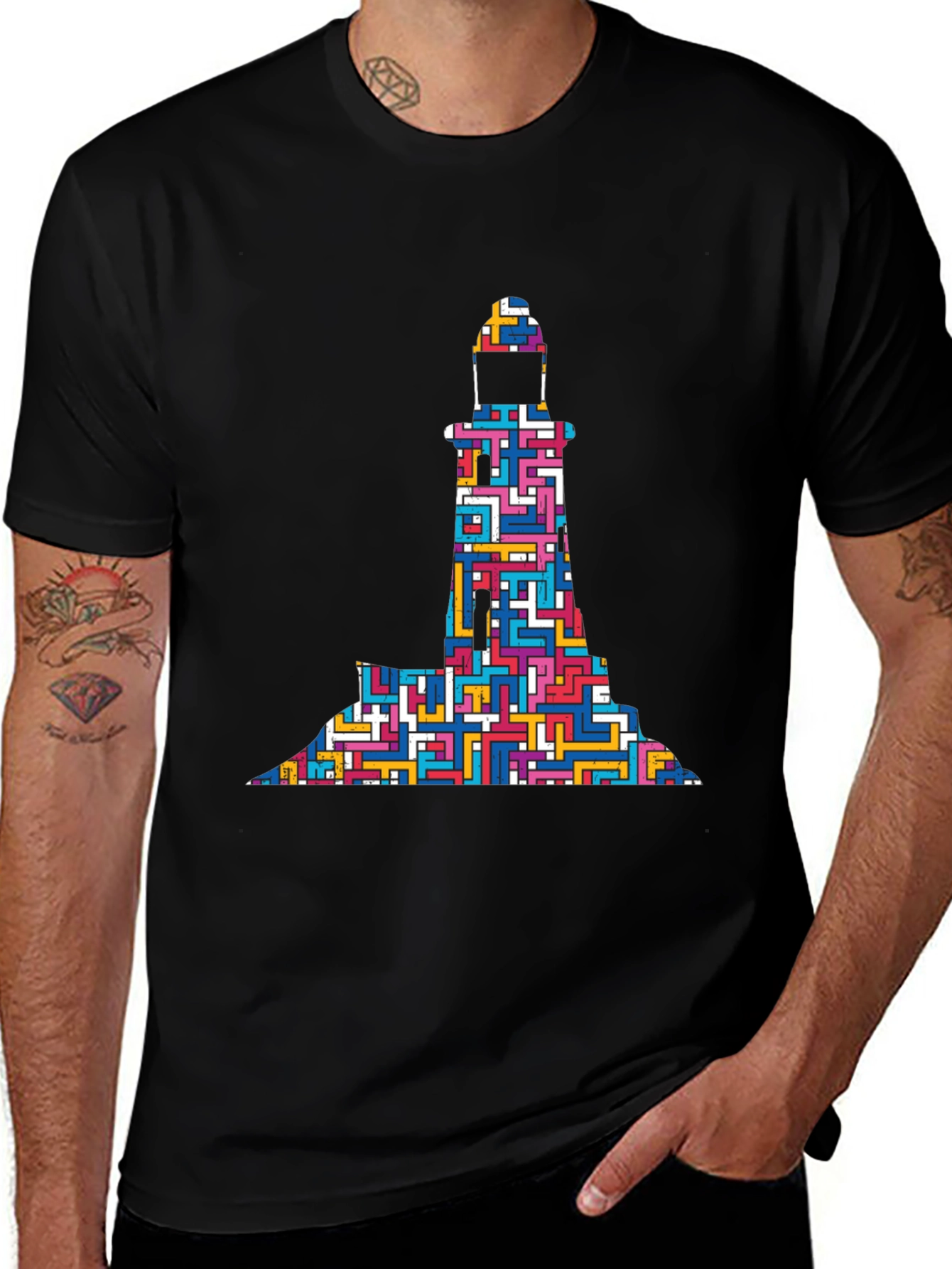 Maze Lighthouse Graphic Tee