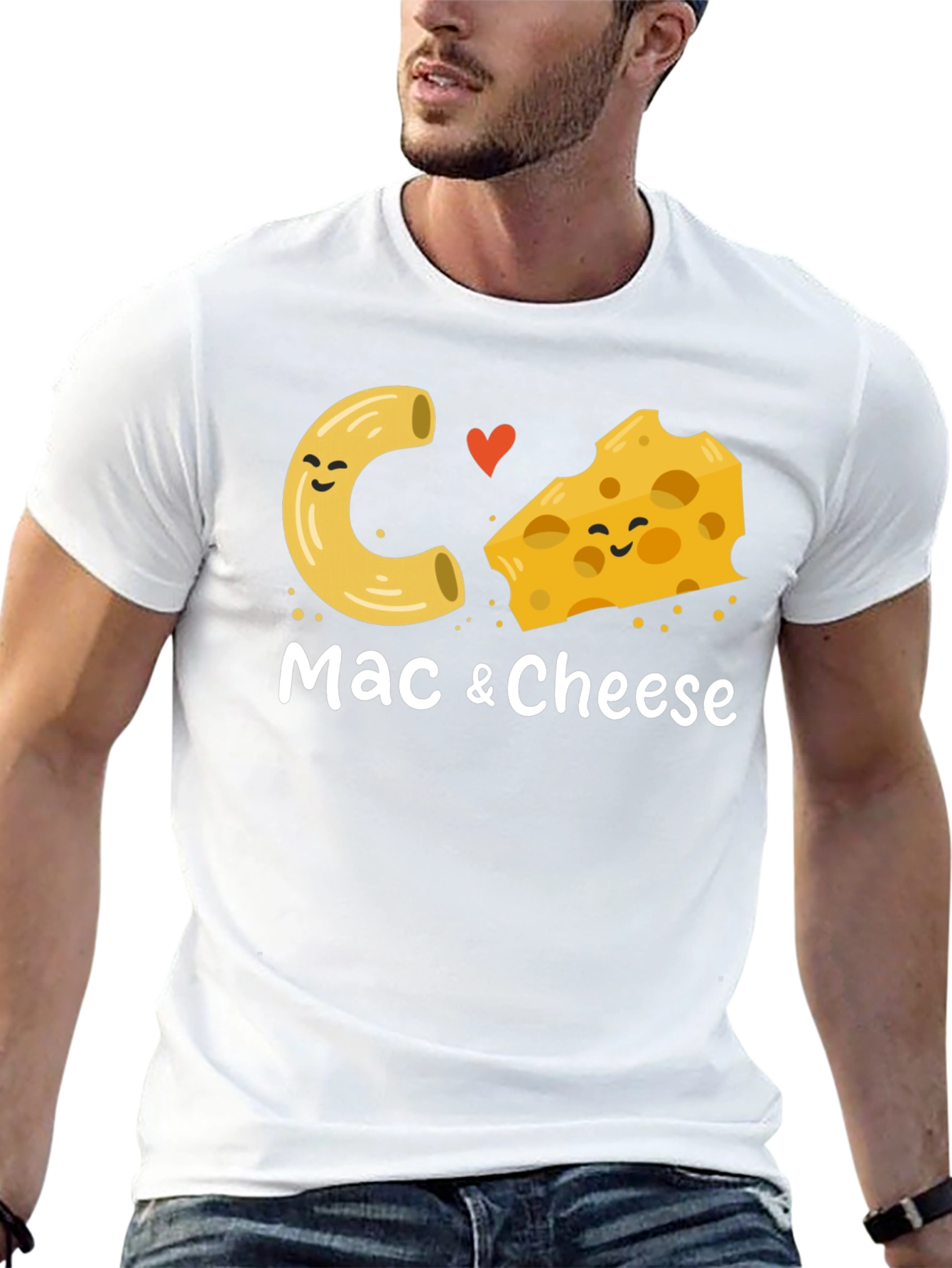 Mac & Cheese Graphic T-Shirt - Cute Foodie Tee