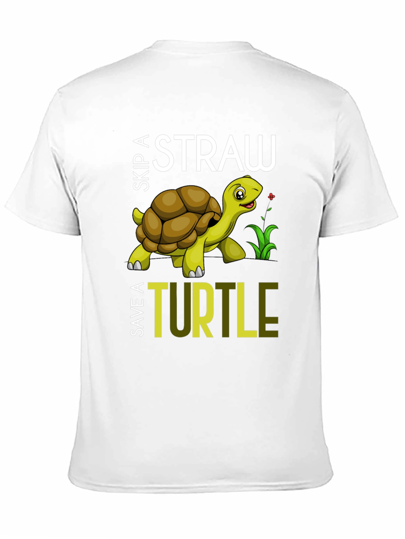 Skip A Straw Save A Turtle Graphic T-Shirt