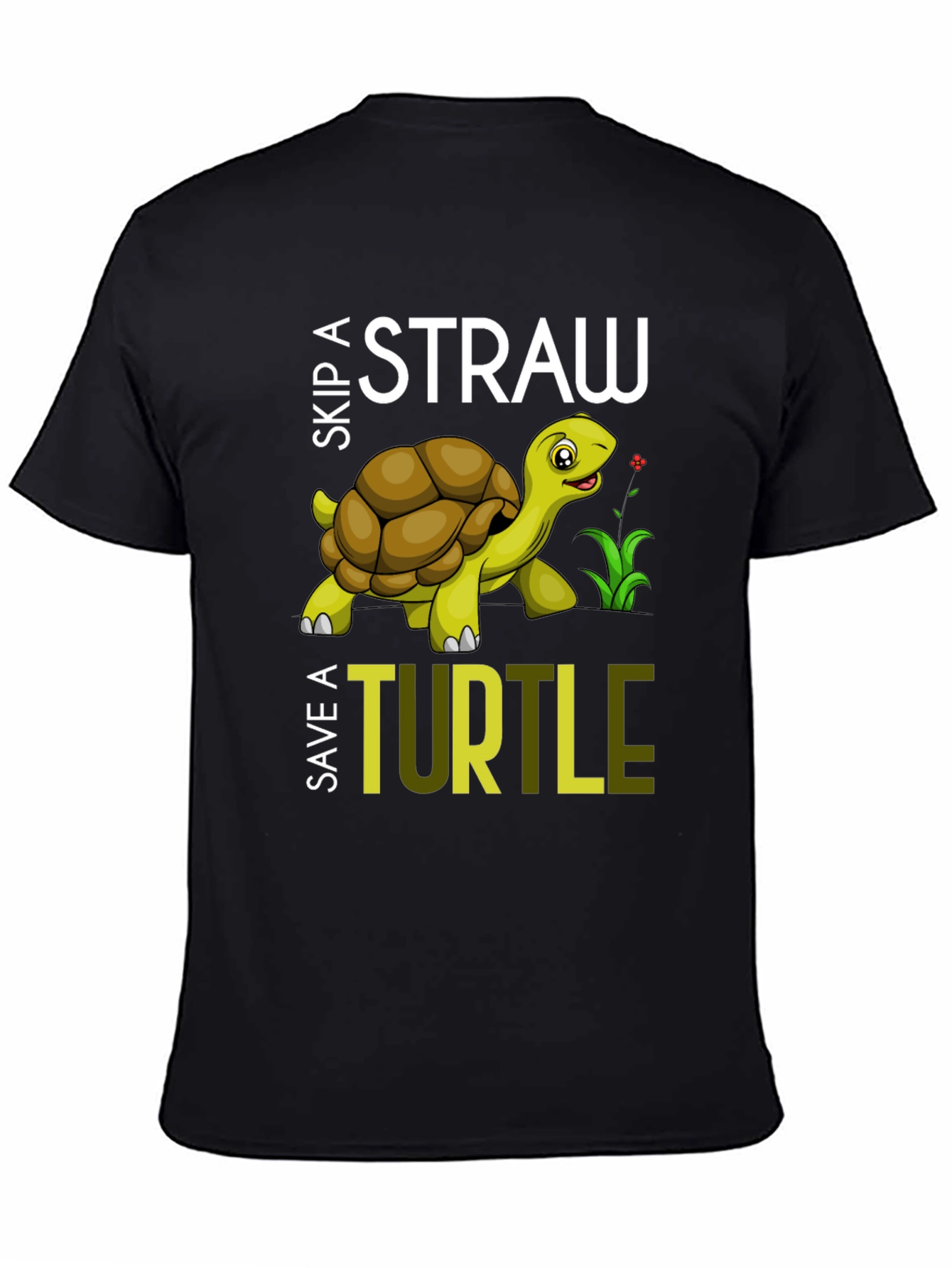 Skip A Straw Save A Turtle Graphic T-Shirt