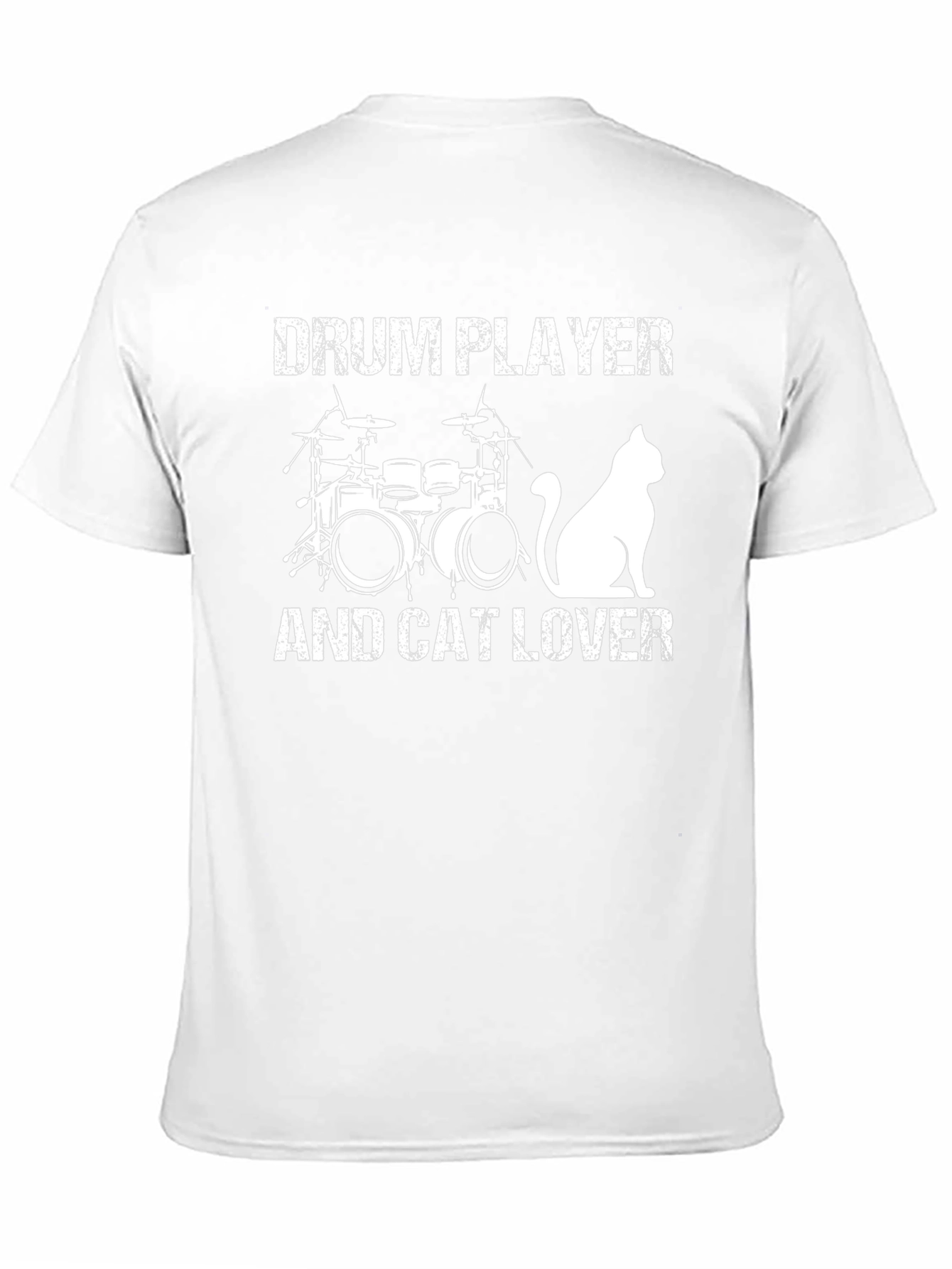 Drum Player and Cat Lover Graphic T-Shirt