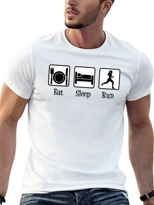Eat Sleep Run Black T-Shirt