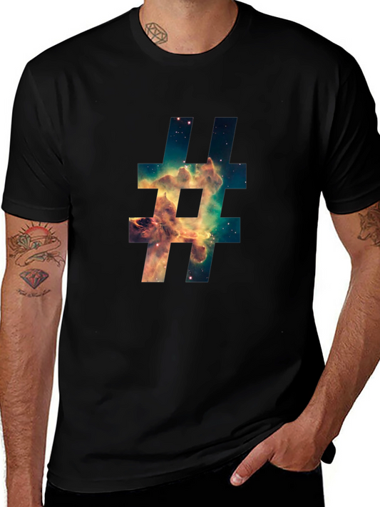 Galaxy Hashtag Graphic T-Shirt