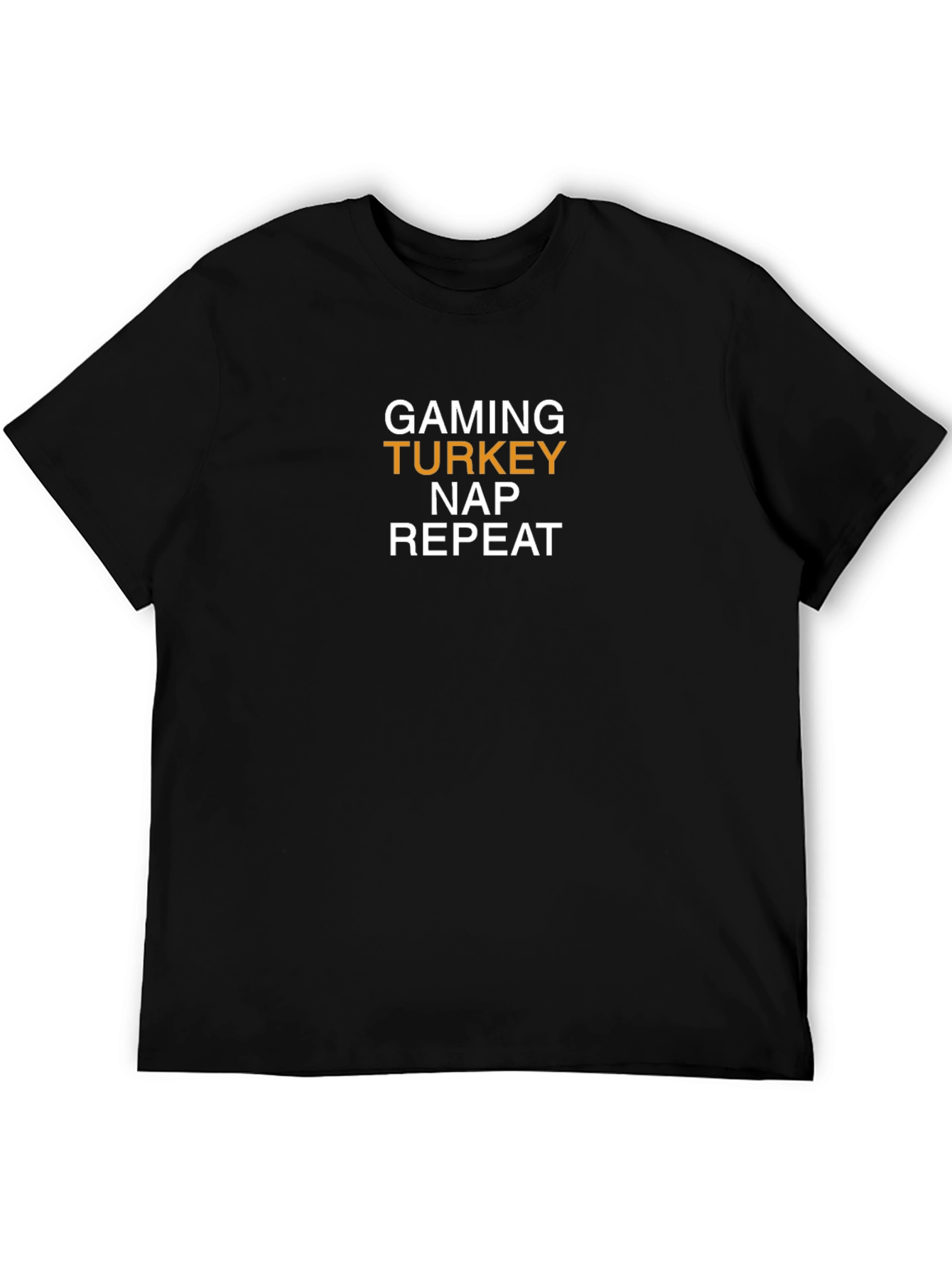 Gaming Turkey Nap Repeat Black T-Shirt