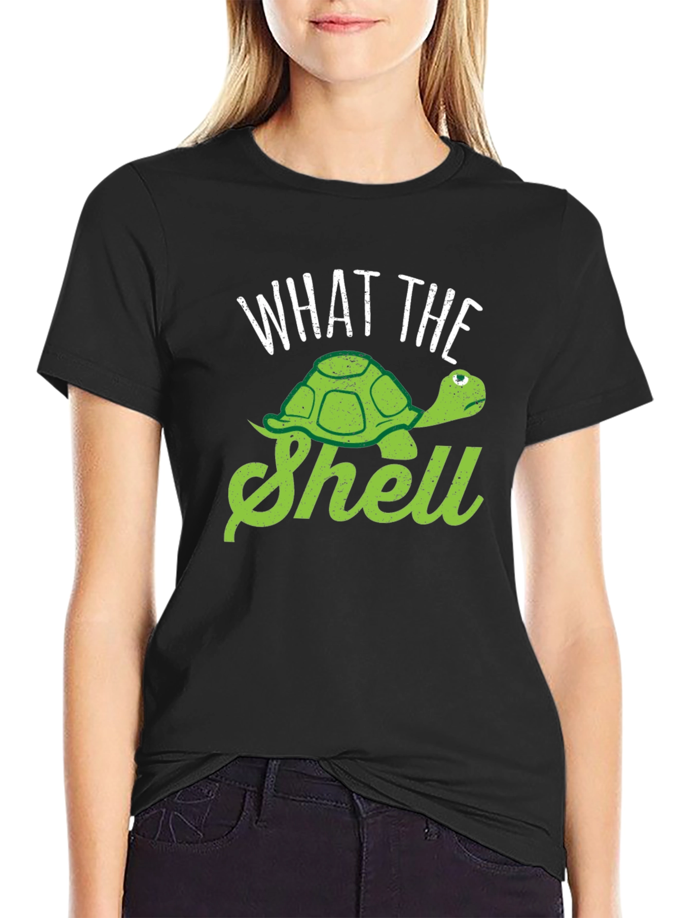 What the Shell Turtle Graphic Tee - Black T-Shirt