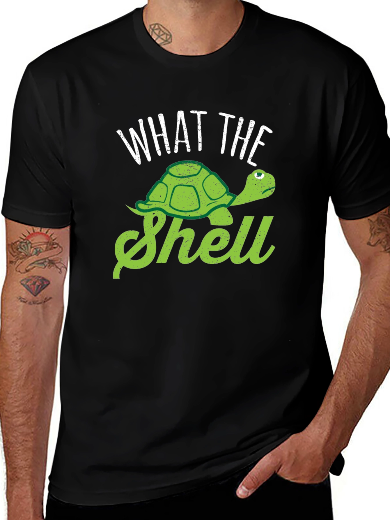 What the Shell Turtle Graphic Tee - Black T-Shirt