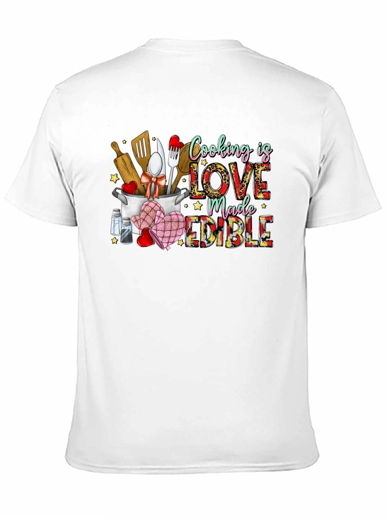Cooking is Love Made Edible Graphic T-Shirt