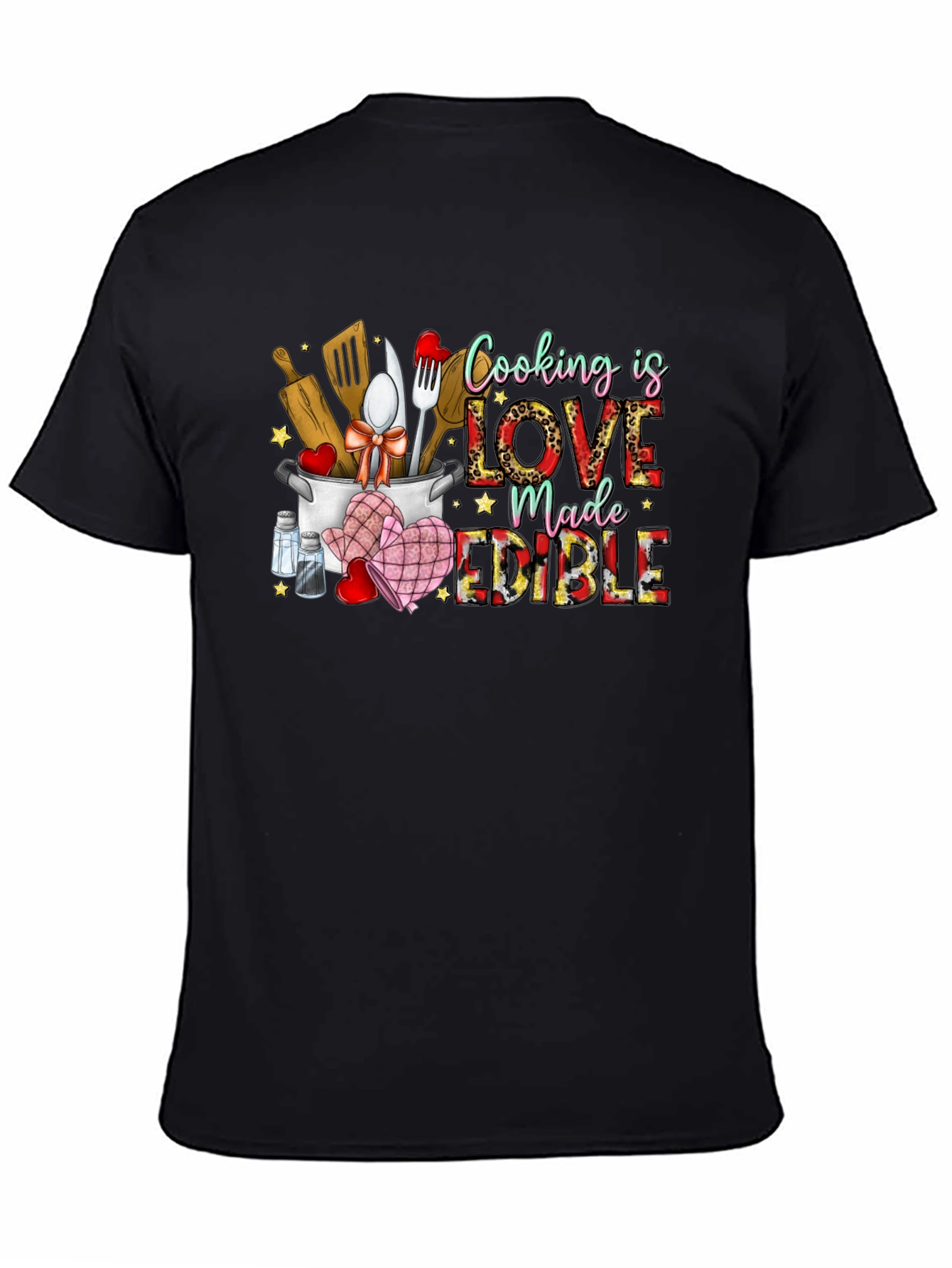 Cooking is Love Made Edible Graphic T-Shirt