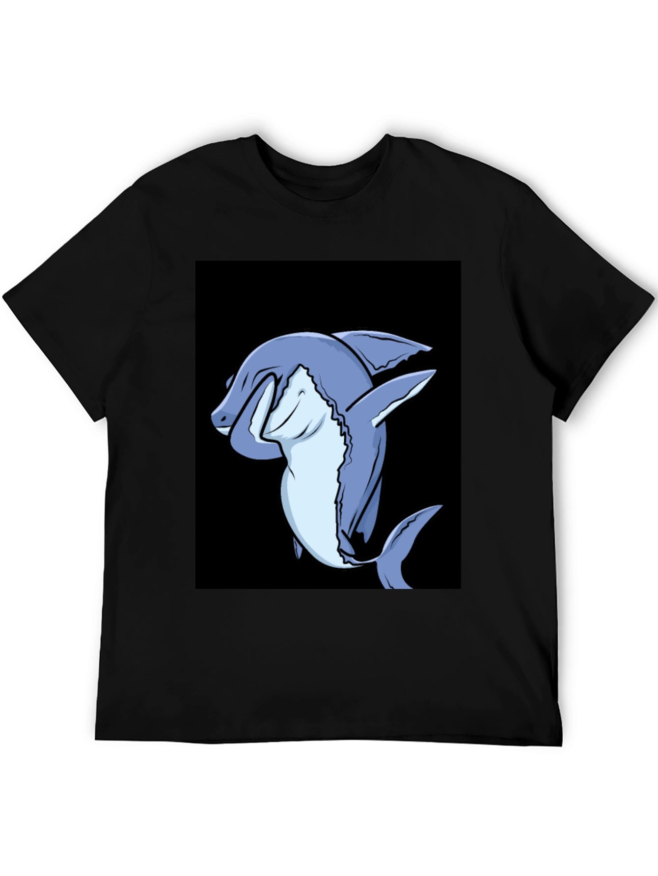 Dabbing Shark Graphic Tee - Mens Black T-Shirt