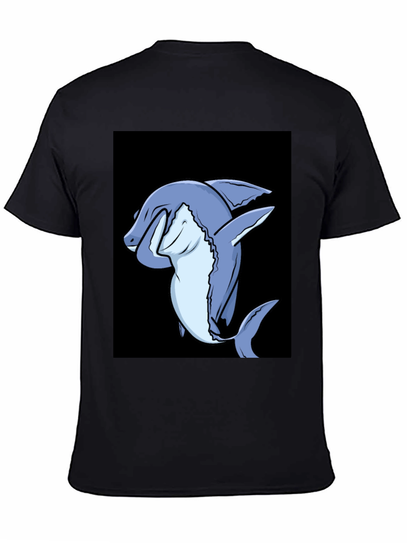 Dabbing Shark Graphic Tee - Mens Black T-Shirt