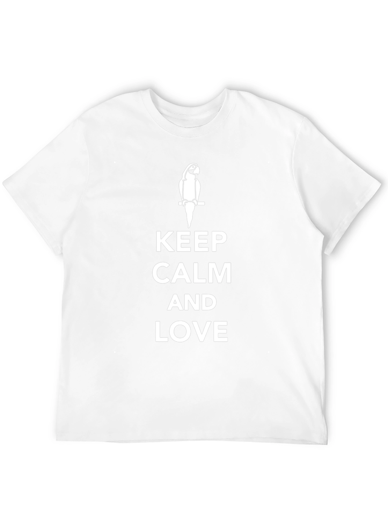 Keep Calm and Love Parrot Graphic T-Shirt