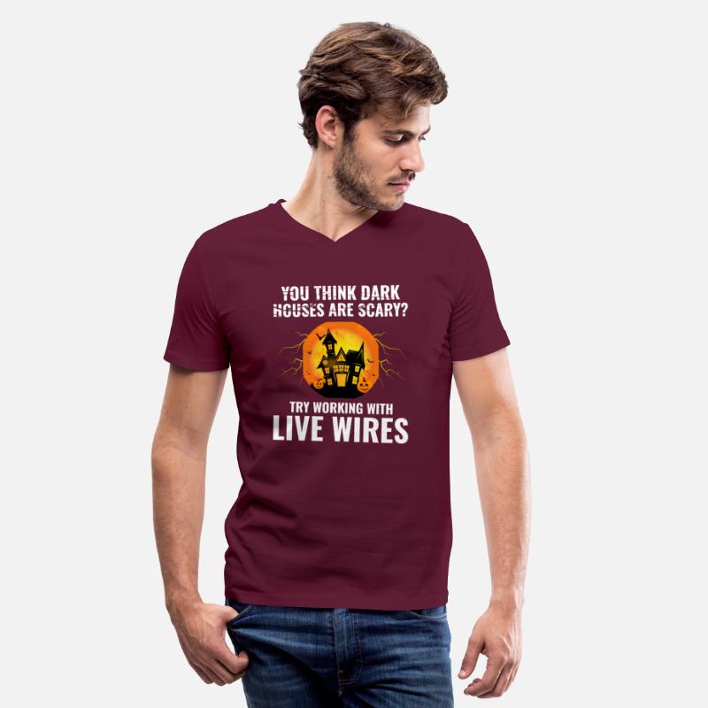 Electrician Halloween Live Wires Dark Houses Humor