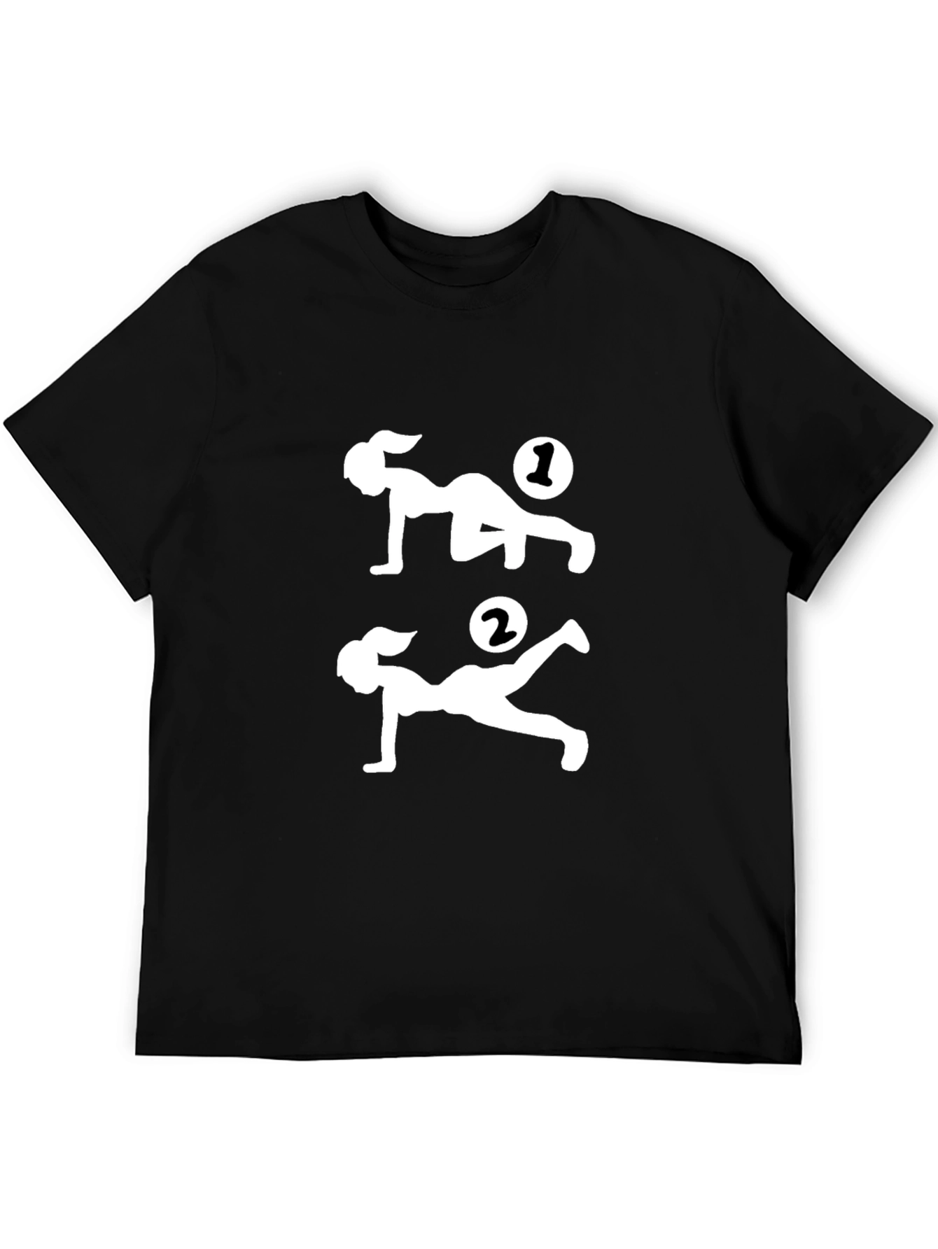 Workout Graphic Print Tee - Black