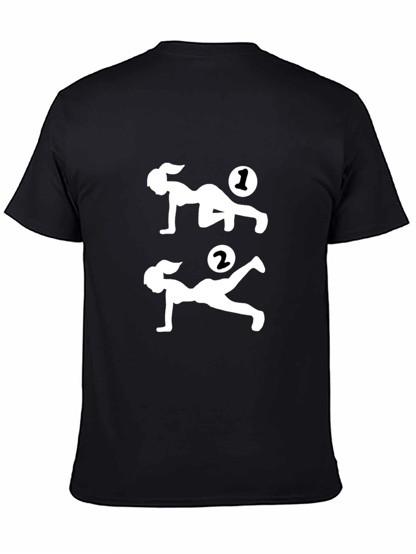 Workout Graphic Print Tee - Black