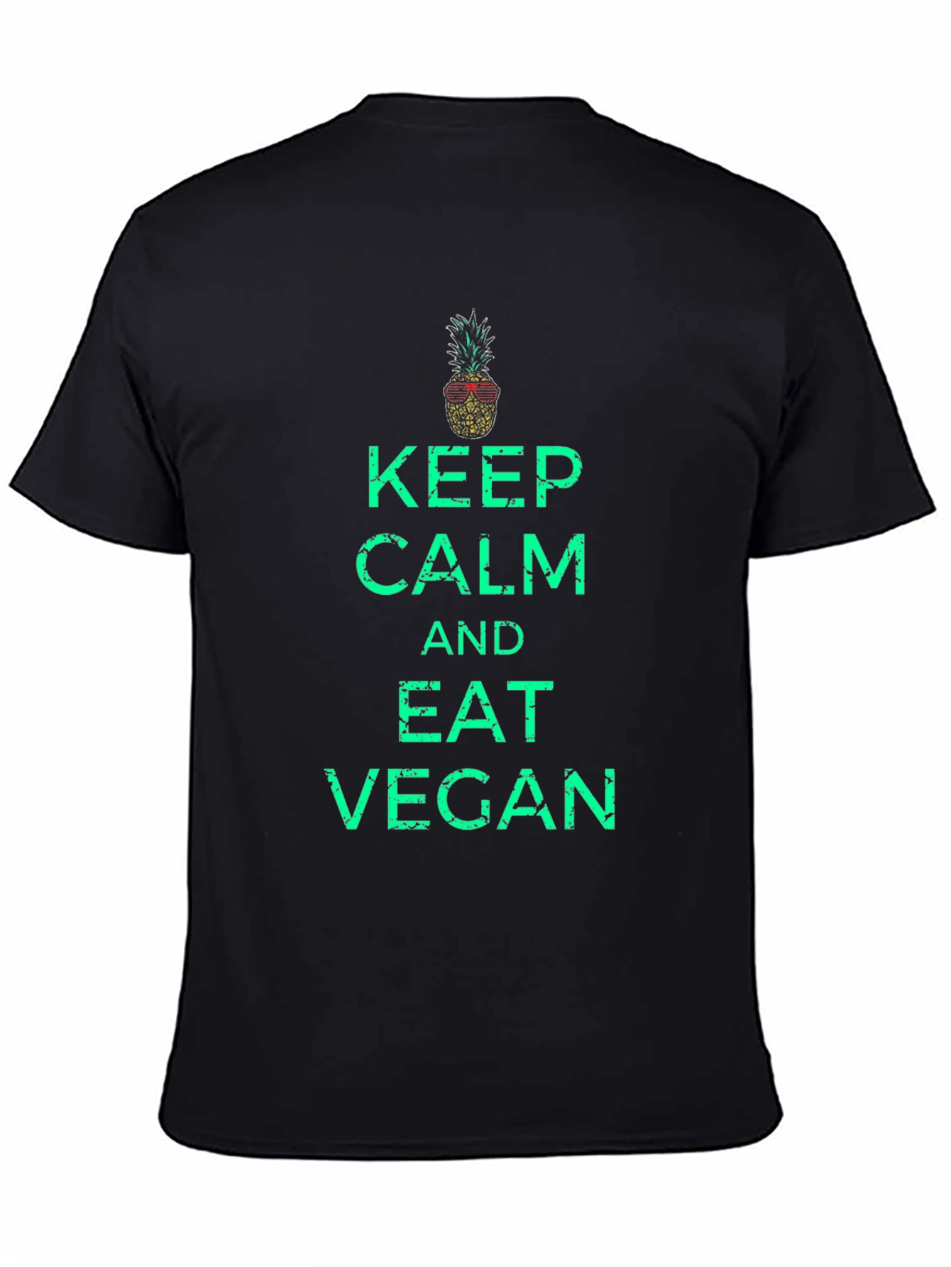 Keep Calm and Eat Vegan T-Shirt - Pineapple