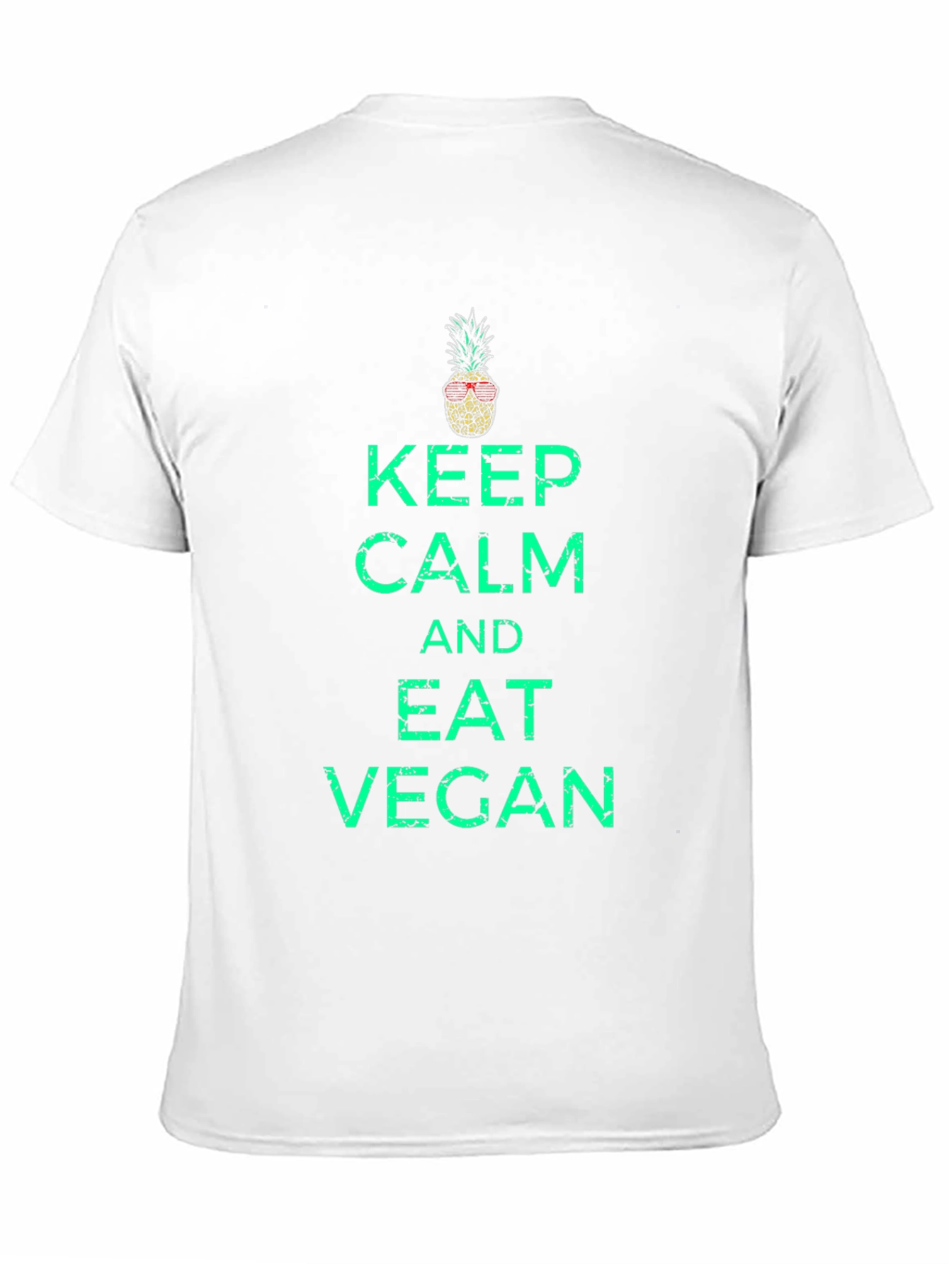 Keep Calm and Eat Vegan T-Shirt - Pineapple