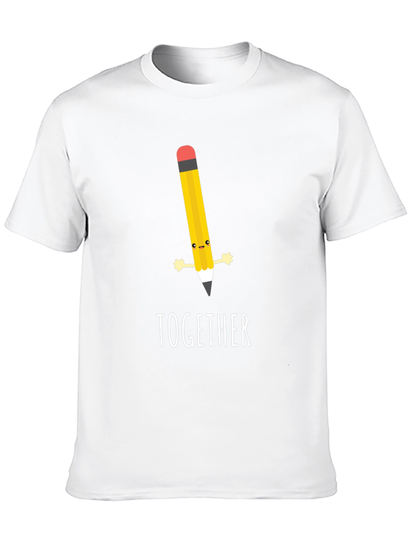 Together Pencil Graphic Black T-Shirt