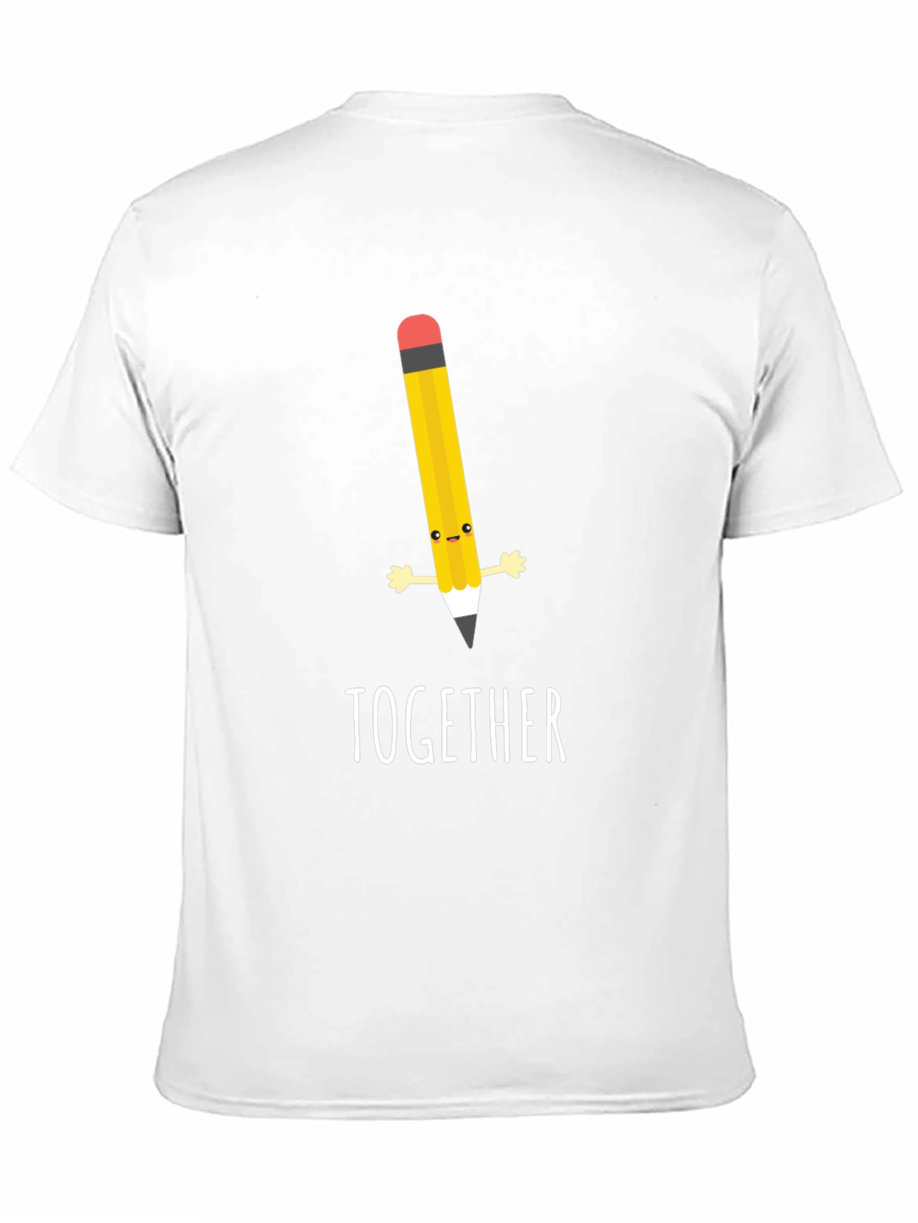 Together Pencil Graphic Black T-Shirt