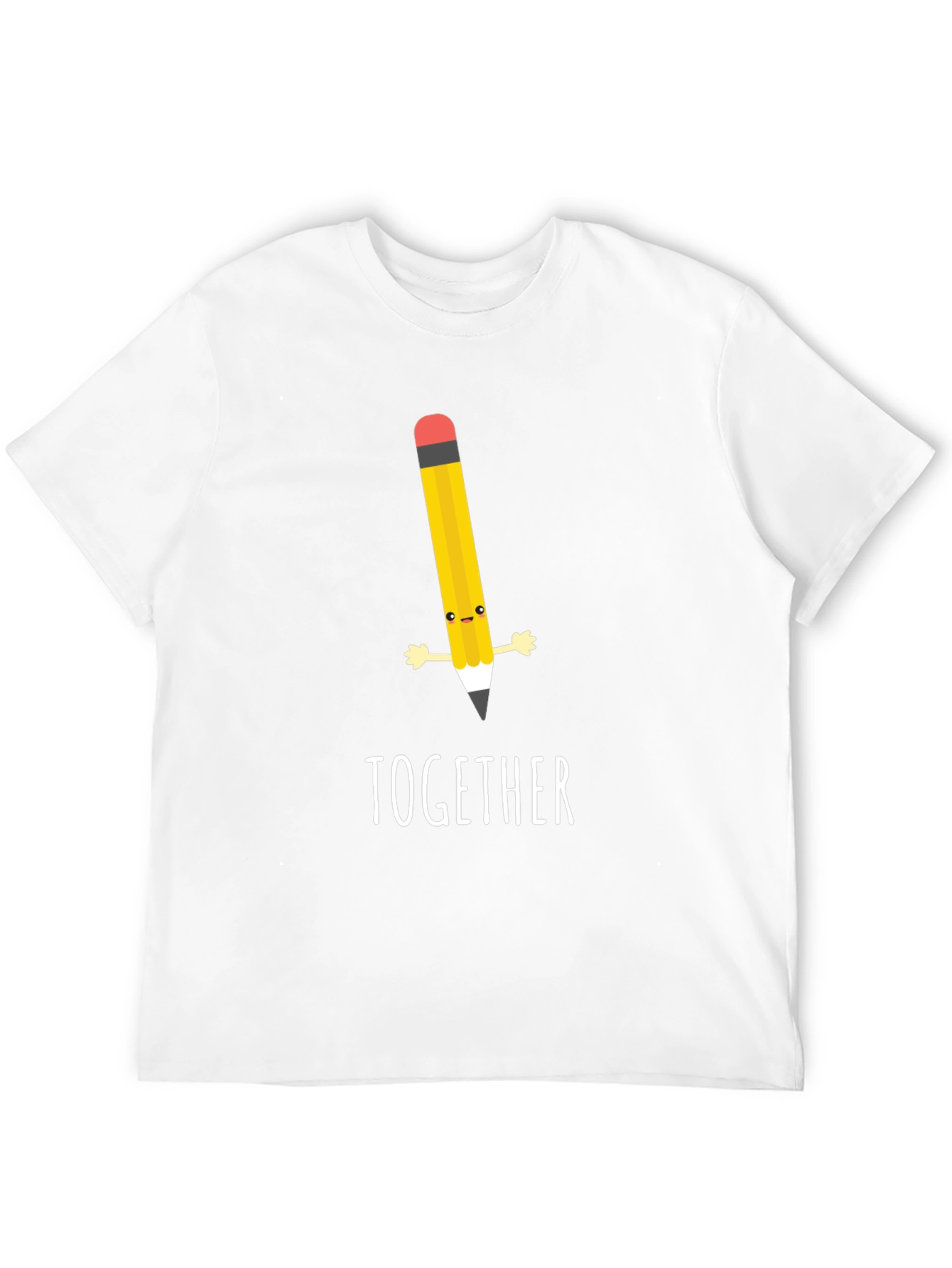 Together Pencil Graphic Black T-Shirt