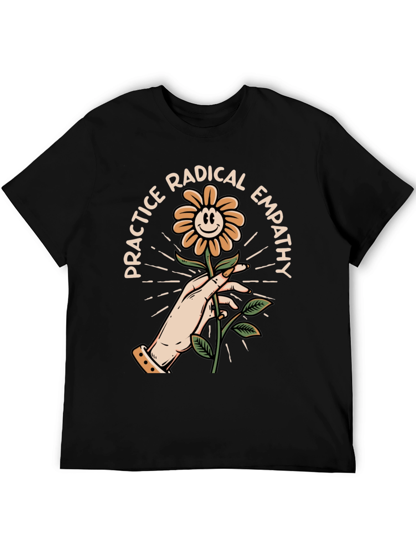 Practice Radical Empathy Flower Graphic T-Shirt