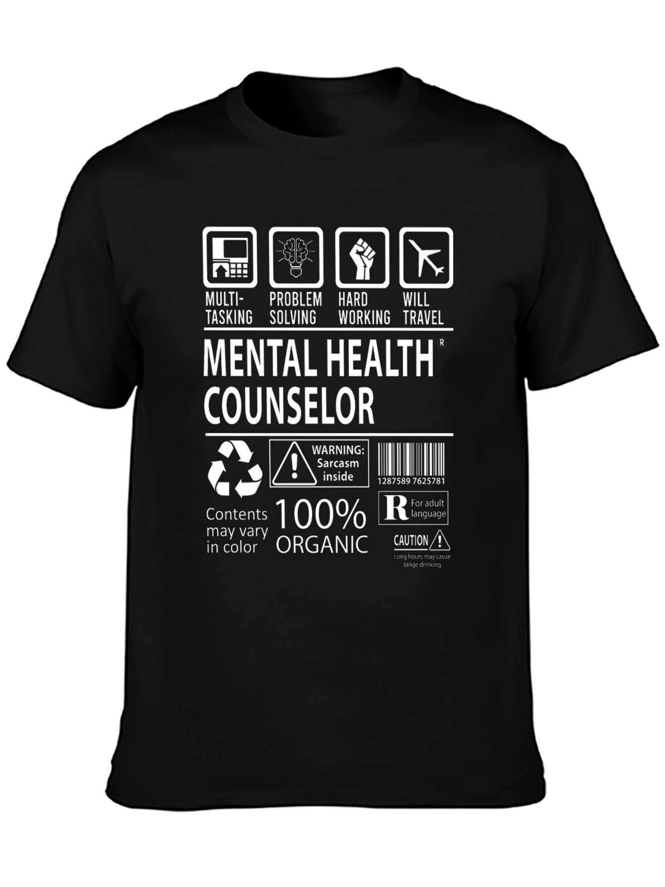 Mental Health Counselor T-Shirt - 100% Organic
