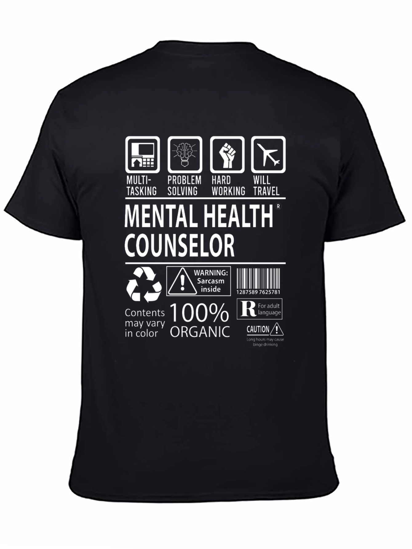 Mental Health Counselor T-Shirt - 100% Organic