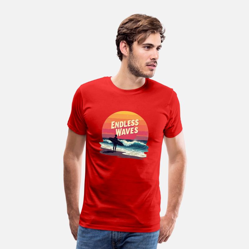 Endless Waves – Retro Surfing Sunset Design for Be