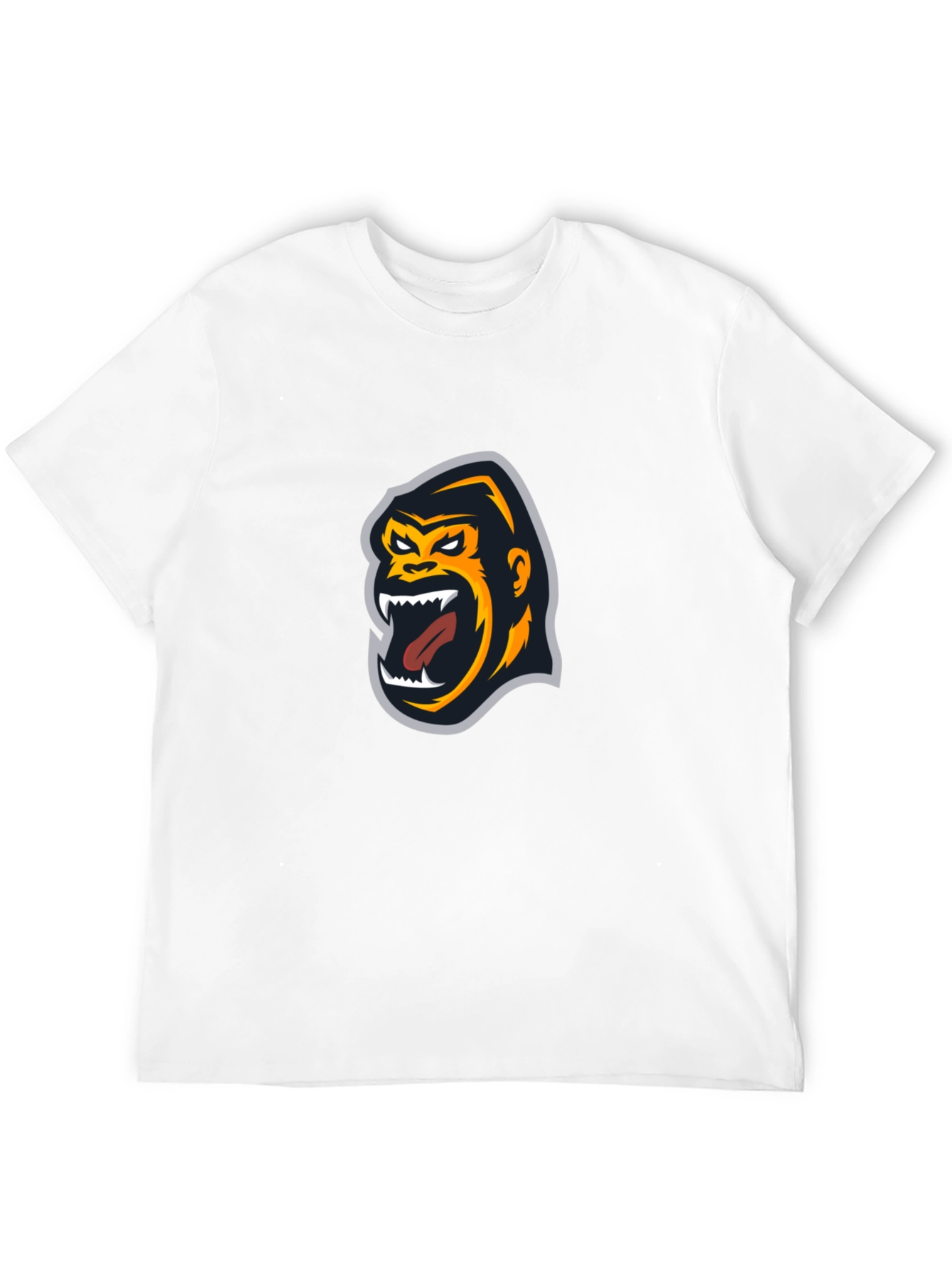 Gorilla Graphic Tee - Black Cotton Blend Shirt