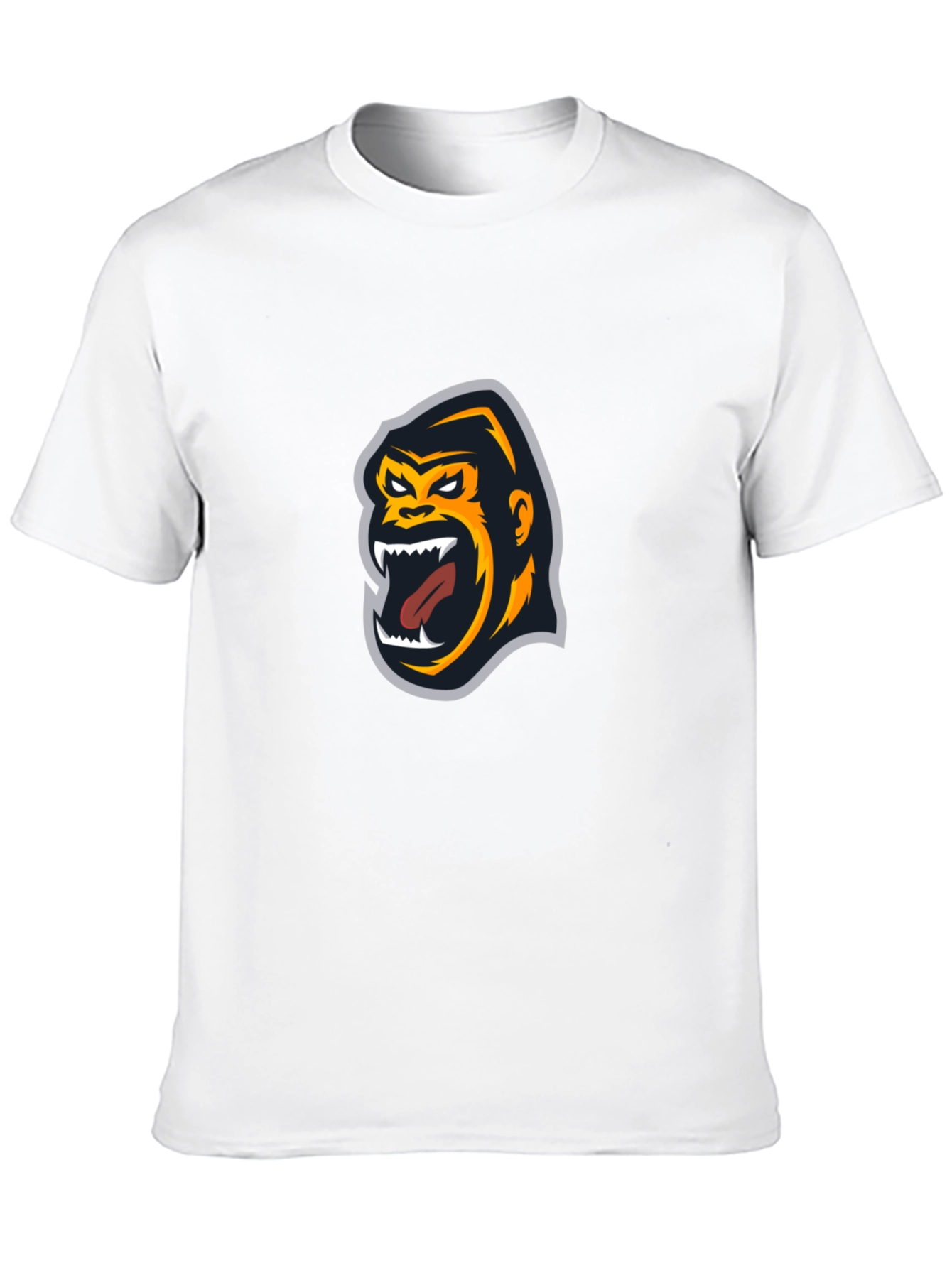 Gorilla Graphic Tee - Black Cotton Blend Shirt