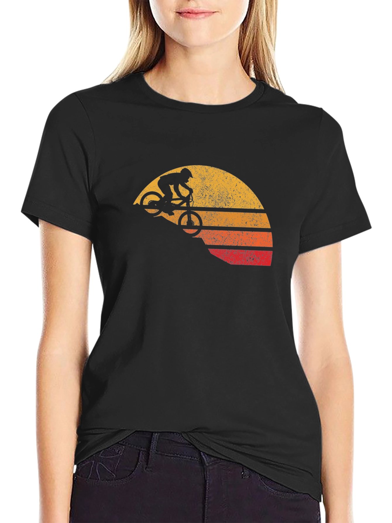 Retro Mountain Biker T-Shirt - Classic Graphic Tee