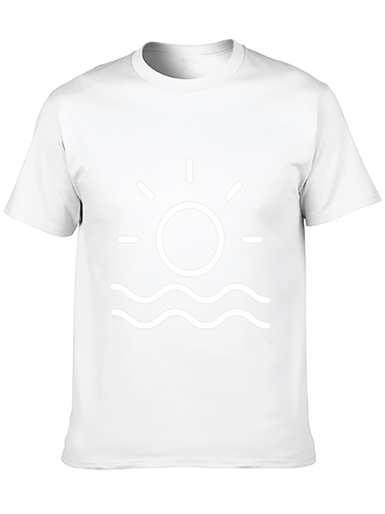 Black T-Shirt - Sun & Waves Graphic Tee