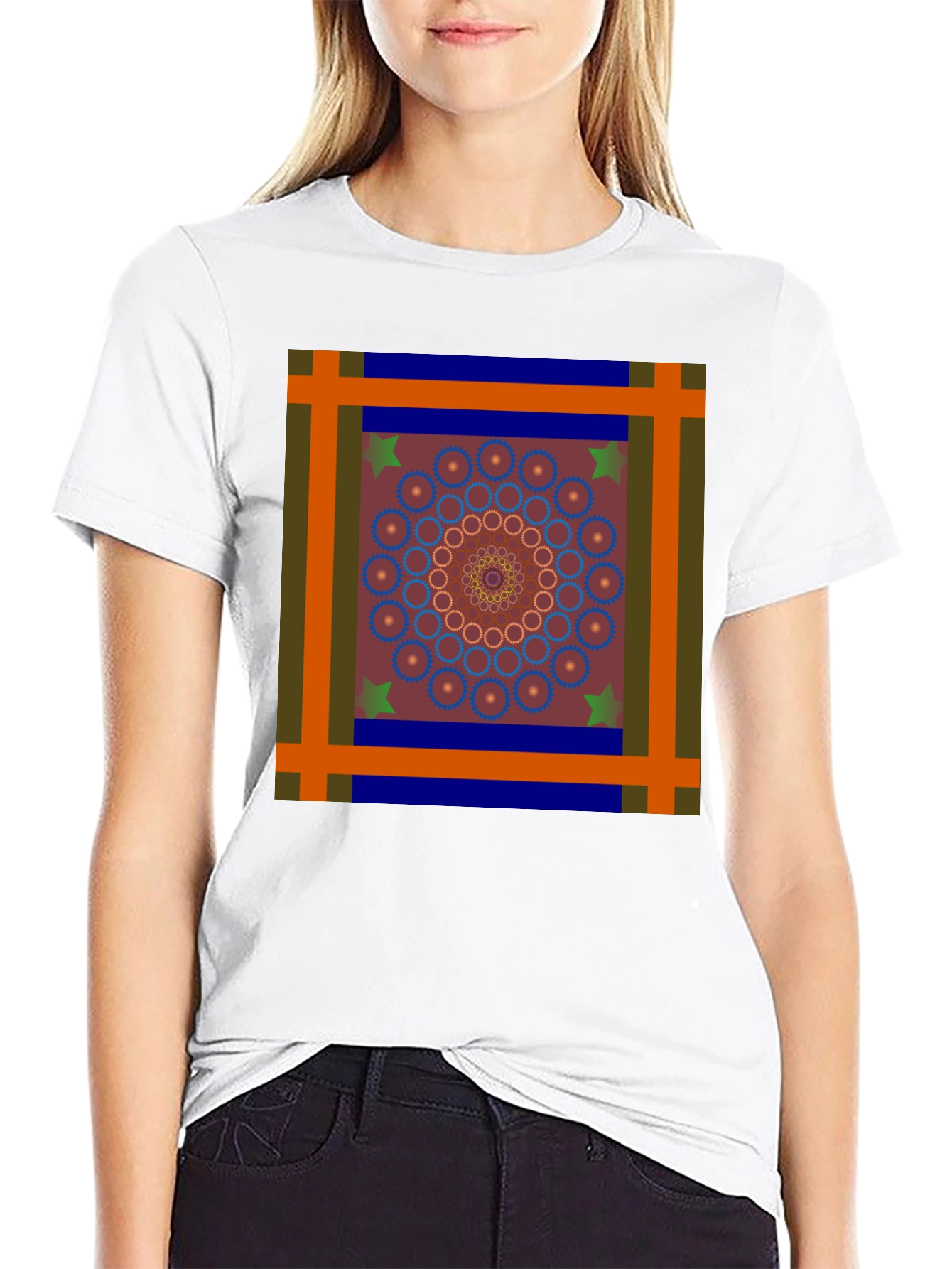 Geometric Mandala Graphic Tee - Unique Design