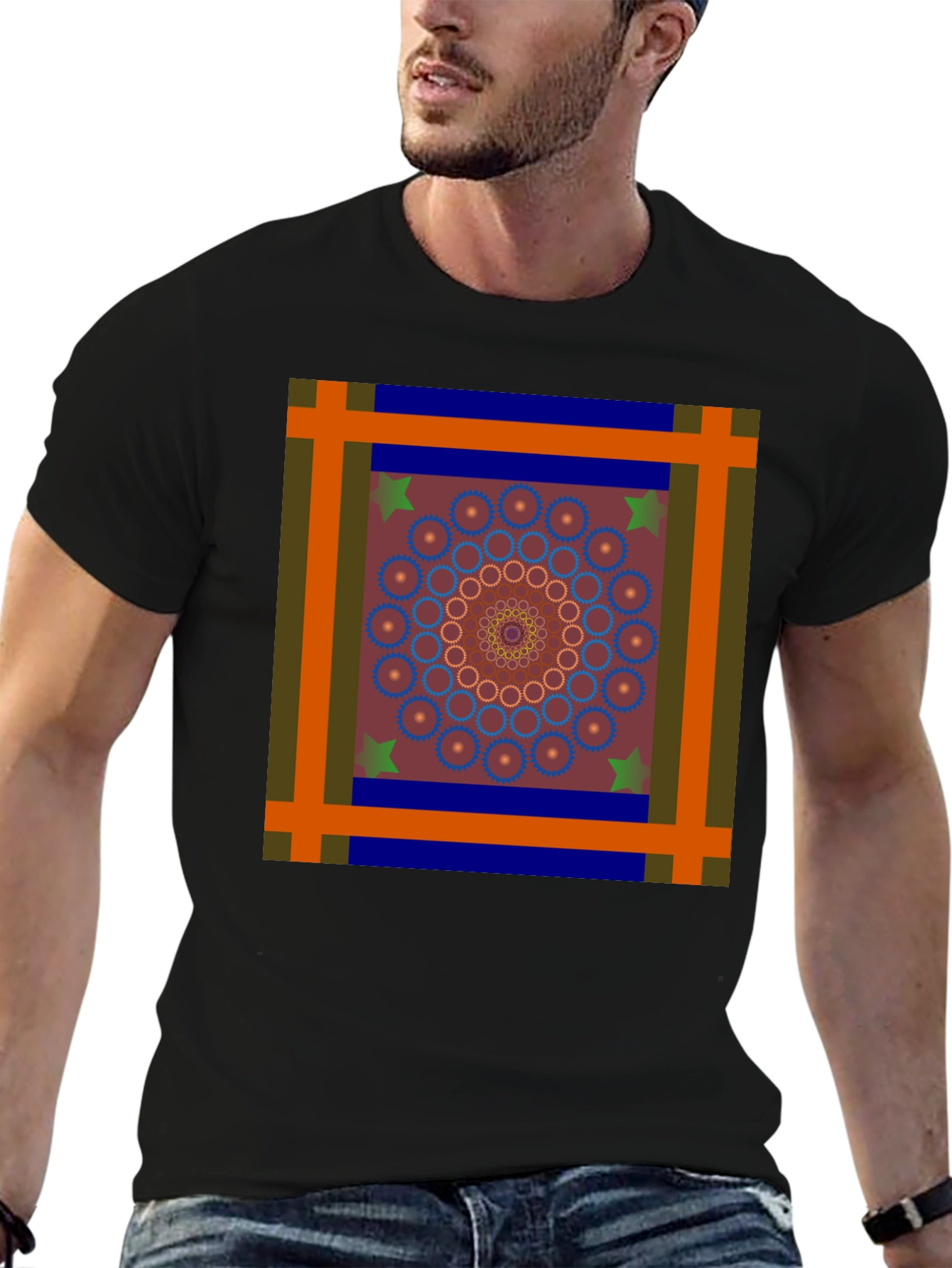 Geometric Mandala Graphic Tee - Unique Design