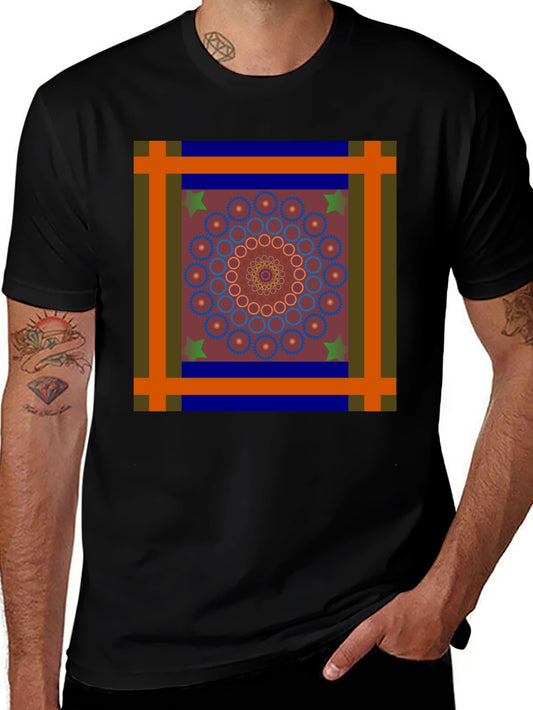 Geometric Mandala Graphic Tee - Unique Design