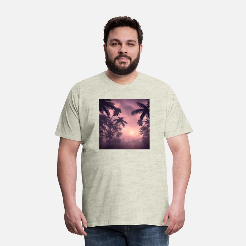 Evening among palm trees