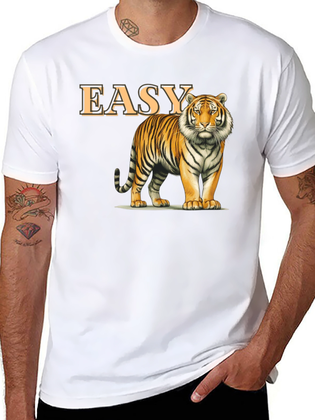 Easy Tiger Graphic T-Shirt - Classic Crew Neck