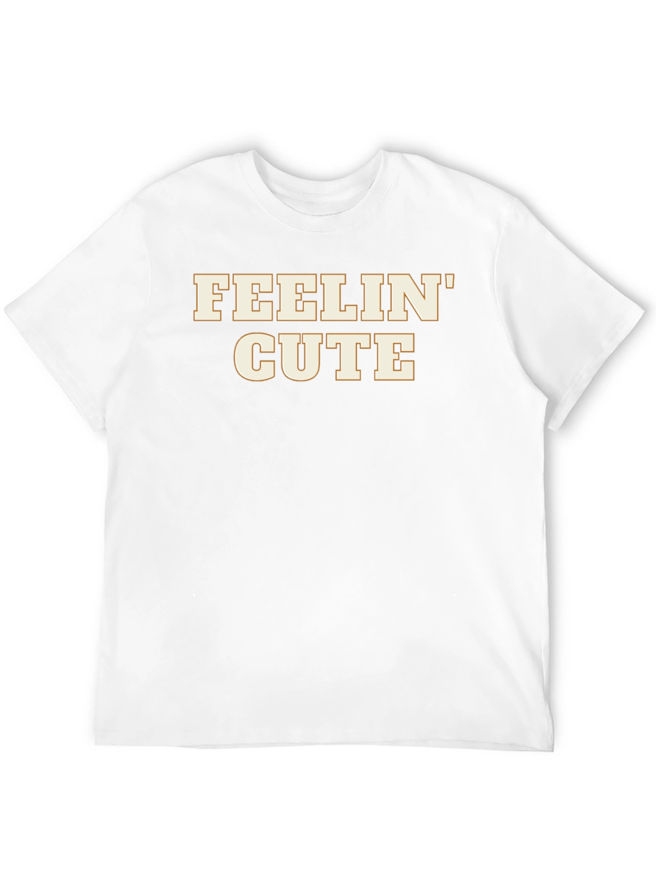 Feelin Cute Graphic Tee - Trendy Black T-Shirt