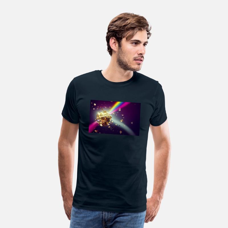 exploding diamond with fragments