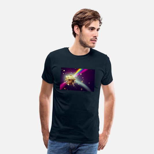 exploding diamond with fragments