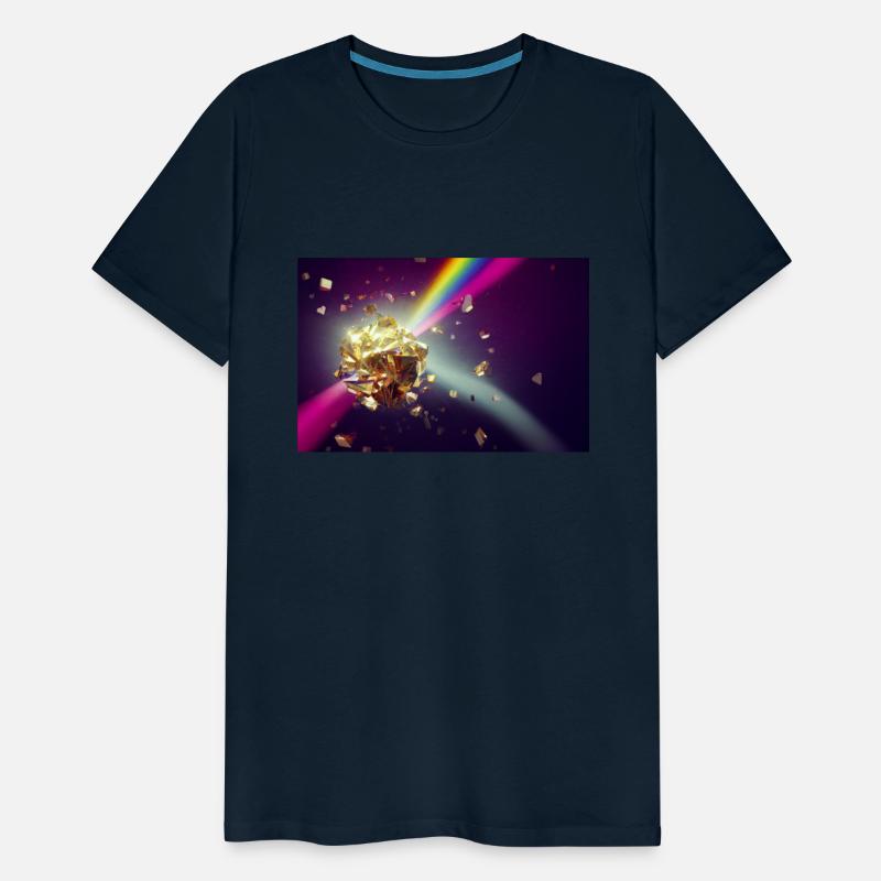 exploding diamond with fragments