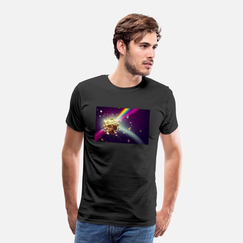 exploding diamond with fragments