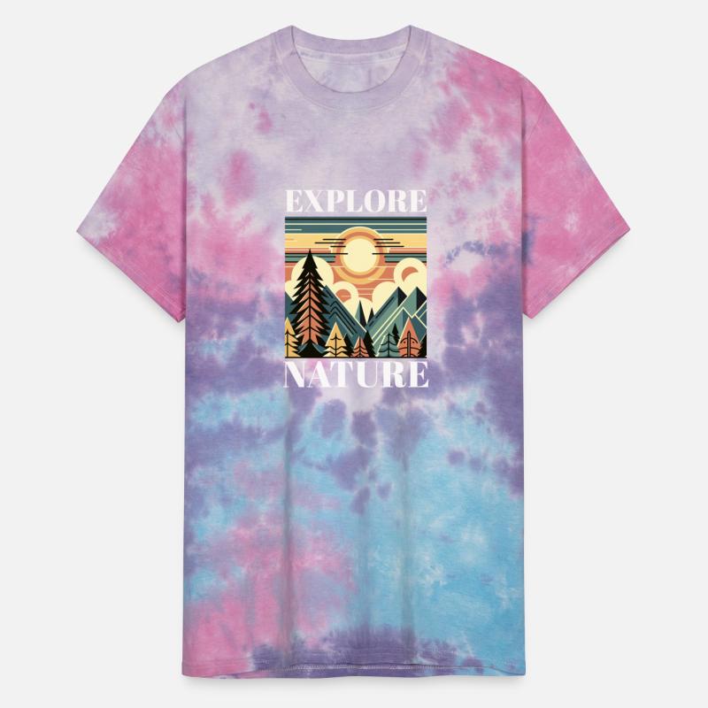 "EXPLORE NATURE" ART DECO MOUNTAIN SUNSET GIFT