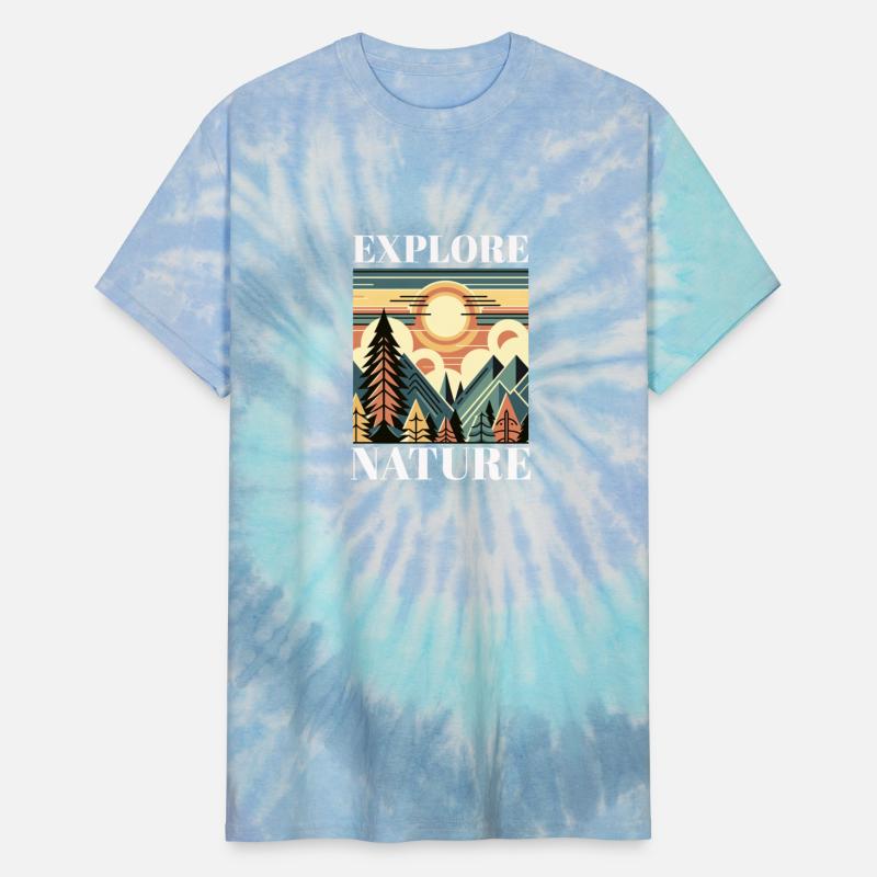 "EXPLORE NATURE" ART DECO MOUNTAIN SUNSET GIFT