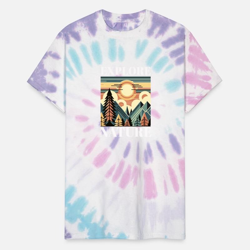 "EXPLORE NATURE" ART DECO MOUNTAIN SUNSET GIFT