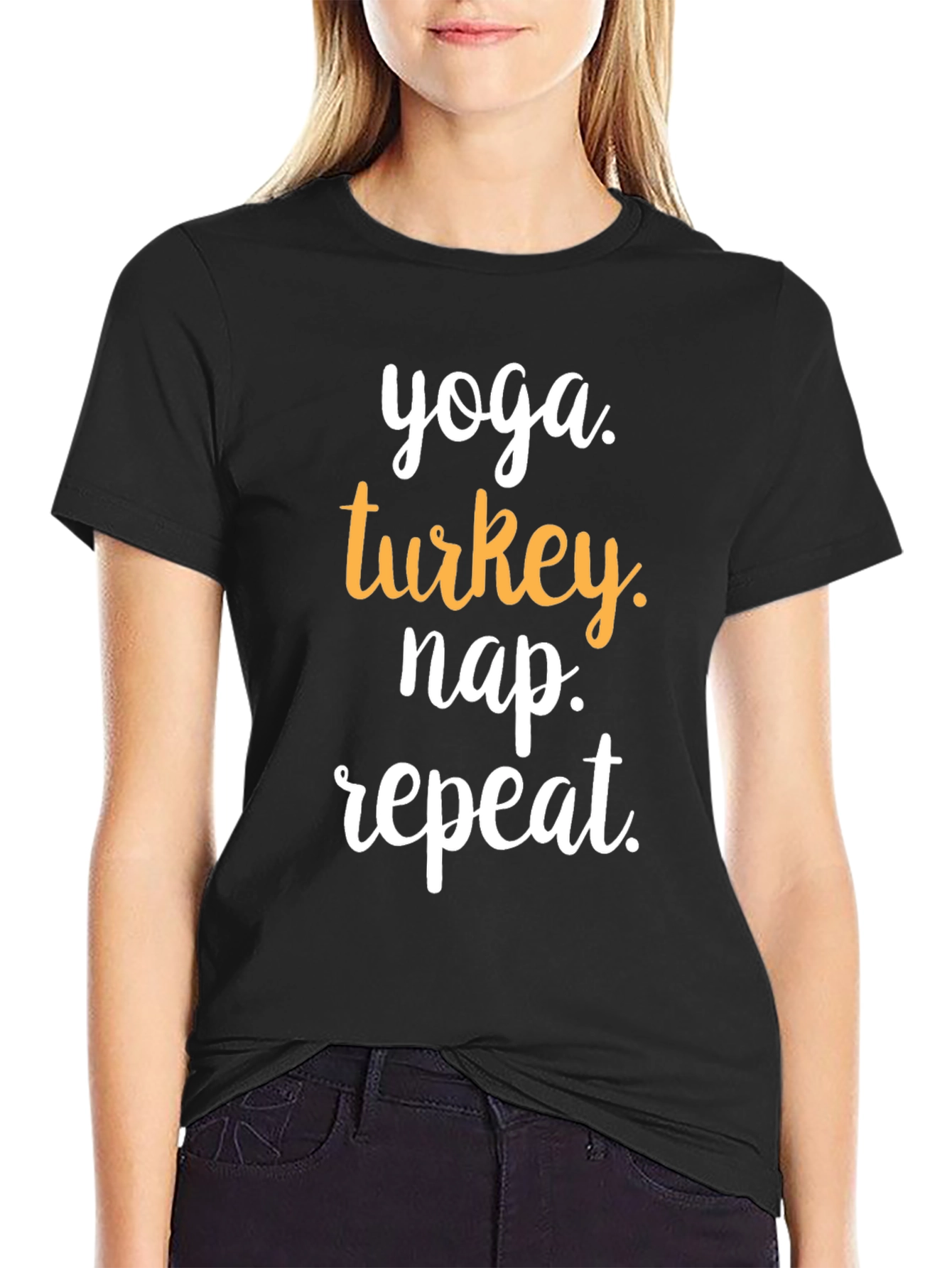 Yoga Turkey Nap Repeat T-Shirt