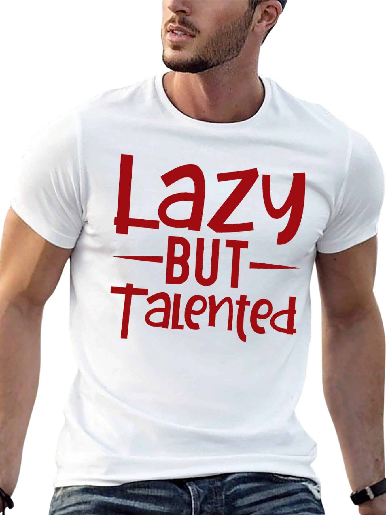 Lazy But Talented Black Graphic Tee