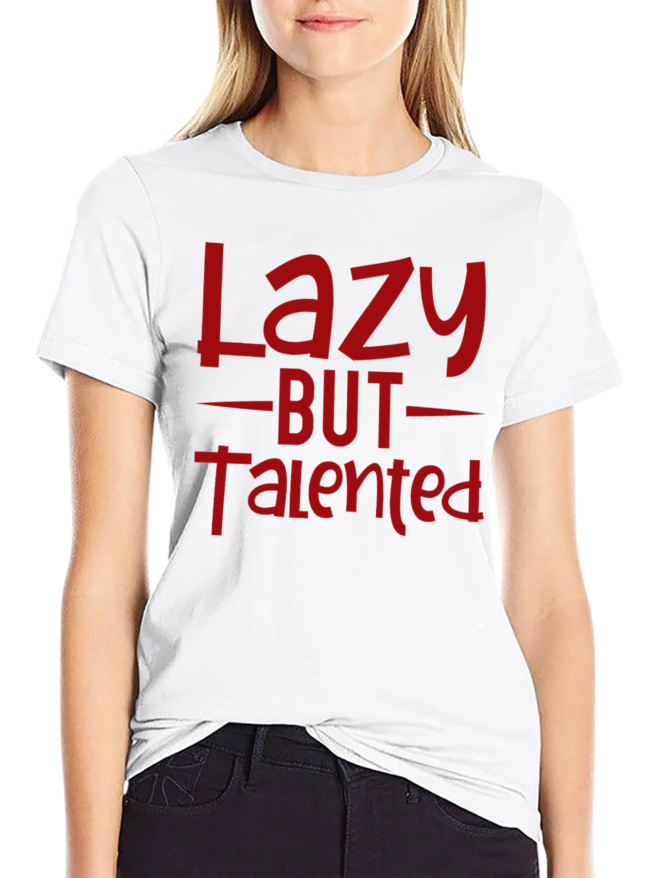 Lazy But Talented Black Graphic Tee